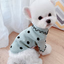 Dot Turtleneck Dog Bottoming Shirt - Soft Cotton Blend Thermal Undershirt