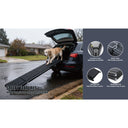 71 Inch Extra Long Quad-Fold Dog Ramp - Heavy Duty Aluminum | Supports 250lbs for SUV & Truck