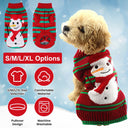 Festive Turtleneck Christmas Dog Sweater - Soft Knit Holiday Outfit for Dogs & Cats