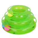 3-Tier Interactive Cat Ball Tower - Triple Level Roller Tracks Toy for Kittens & Cats