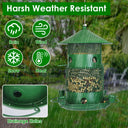 3-Tier Deluxe Wild Bird Station - Squirrel-Proof Rustproof Metal | 6 Perches & 4 Water Cups