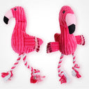 Squeaky Corduroy Dog Plush Toy - Durable Soft Animal Chew for Puppies & Small Dogs