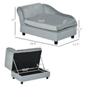 Modern Luxury Dog Sofa with Hidden Storage - Orthopedic Foam Bed for Small Pets