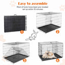 Double-Door Metal Dog Crate with Divider - Foldable & Portable Pet Kennel | Grows with Your Pup