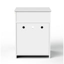 Hidden Cat Litter Box Enclosure - Wooden Pet House End Table | Modern White Furniture with Storage