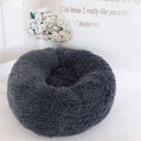 Original Calming Donut Bed - Self-Warming Anti-Anxiety Plush Faux Fur for Cats & Dogs