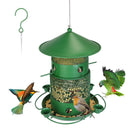 3-Tier Deluxe Wild Bird Station - Squirrel-Proof Rustproof Metal | 6 Perches & 4 Water Cups