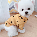 Dot Turtleneck Dog Bottoming Shirt - Soft Cotton Blend Thermal Undershirt