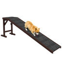 74' Extra-Long Wooden Pet Ramp with Landing Platform - Gentle Slope for High Beds | Solid Pine Wood