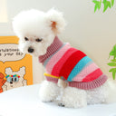 Colorful Stripes Pet Sweater - Ultra-Soft Knit Comfort Jumper for Dogs & Cats