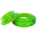 3-Tier Interactive Cat Ball Tower - Triple Level Roller Tracks Toy for Kittens & Cats
