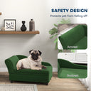 Luxury Pet Sofa with 23L Hidden Storage - Tufted Velvet Dog Couch | Emerald Green