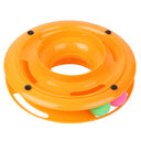 3-Tier Interactive Cat Ball Tower - Triple Level Roller Tracks Toy for Kittens & Cats