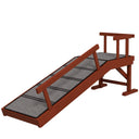 Wooden Dog Ramp with Safety Guardrails - 20 Degree Gentle Slope for Senior Pets