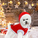 Santa Rider Dog & Cat Costume - Funny Christmas Pet Cosplay Outfit