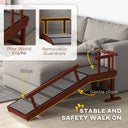 Wooden Dog Ramp with Safety Guardrails - 20 Degree Gentle Slope for Senior Pets