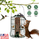 Heavy-Duty Squirrel-Proof Bird Feeder - Anti-Squirrel Metal Cage | 4-Port Hanging Sanctuary