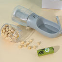 3-in-1 Portable Dog Travel Bottle - Water Dispenser, Food Container & Waste Bag Station