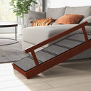 Wooden Dog Ramp with Safety Guardrails - 20 Degree Gentle Slope for Senior Pets