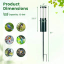 Premium Squirrel-Proof Standing Bird Feeder - 10lb Large Capacity 4-Port Metal Design