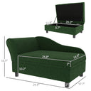 Luxury Pet Sofa with 23L Hidden Storage - Tufted Velvet Dog Couch | Emerald Green