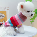 Colorful Stripes Pet Sweater - Ultra-Soft Knit Comfort Jumper for Dogs & Cats