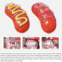 3-in-1 Squeaky Dog Chew Toy - Indestructible Dental Molar Cleaner for Aggressive Chewers