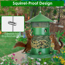 3-Tier Deluxe Wild Bird Station - Squirrel-Proof Rustproof Metal | 6 Perches & 4 Water Cups