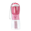 3-in-1 Portable Dog Travel Bottle - Water Dispenser, Food Container & Waste Bag Station