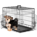 Double-Door Metal Dog Crate with Divider - Foldable & Portable Pet Kennel | Grows with Your Pup