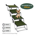 Ultra-Lightweight Folding Dog Stairs - Aluminum Pet Steps for SUVs & Trucks | Supports 250lbs