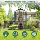 Heavy-Duty Squirrel-Proof Bird Feeder - Anti-Squirrel Metal Cage | 4-Port Hanging Sanctuary