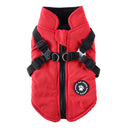 2-in-1 Waterproof Dog Winter Jacket with Integrated Safety Harness