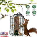 Heavy-Duty Squirrel-Proof Bird Feeder - Anti-Squirrel Metal Cage | 4-Port Hanging Sanctuary