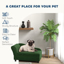 Luxury Pet Sofa with 23L Hidden Storage - Tufted Velvet Dog Couch | Emerald Green