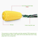 Indestructible Squeaky Corn Dog Toy - Tough Dental Chew for Aggressive Chewers | Bite-Resistant TPR