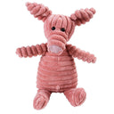 Squeaky Corduroy Dog Plush Toy - Durable Soft Animal Chew for Puppies & Small Dogs