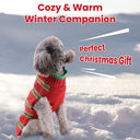 Festive Turtleneck Christmas Dog Sweater - Soft Knit Holiday Outfit for Dogs & Cats