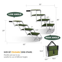 Ultra-Lightweight Folding Dog Stairs - Aluminum Pet Steps for SUVs & Trucks | Supports 250lbs