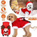 Santa Rider Dog & Cat Costume - Funny Christmas Pet Cosplay Outfit