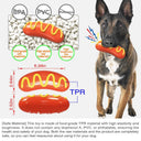 3-in-1 Squeaky Dog Chew Toy - Indestructible Dental Molar Cleaner for Aggressive Chewers