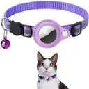 Reflective AirTag Safety Collar - Waterproof Durable Nylon Tracker Case for Dogs & Cats