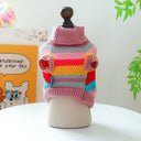 Colorful Stripes Pet Sweater - Ultra-Soft Knit Comfort Jumper for Dogs & Cats