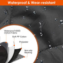 Heavy-Duty Waterproof Dog Car Seat Cover (Includes Safety Belt)